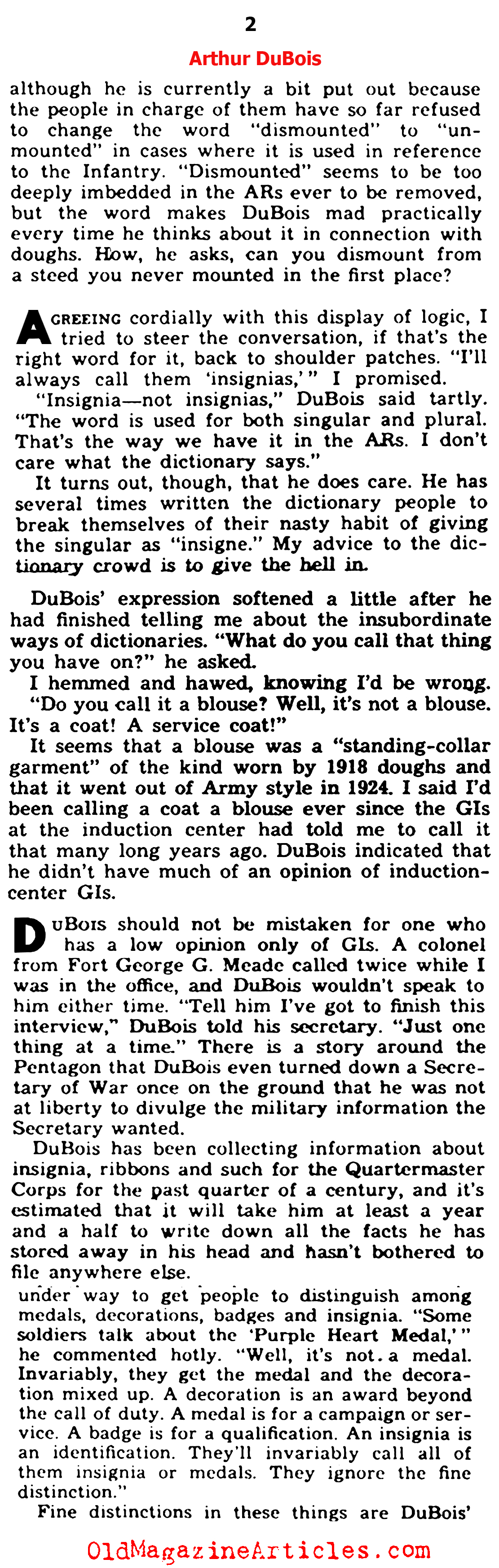 The Man Who Designed American World War II Medals & Insignia<BR> (Yank Magazine, 1945)